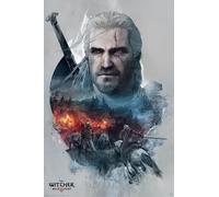 Witcher, The - Poster - Geralt + 2 St Posterleisten Holz 61 cm natur