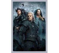 Witcher, The - Poster - Key Art + cadre interchangeable, Shinsuke® Maxi MDF argenté, vitre acrylique