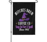 Witches Brew Coffee Co Since 1962 Drapeau décoratif pour maison, bar, jardin