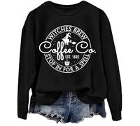 Witches Brew Coffee Sweatshirt Halloween Sweatshirts pour femmes Witches Brew Coffee Shirt, Noir , L