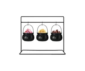 Witches Cauldron - Diffuseur de chaudron | Table d'appoint de table | Halloween Sorcière avec crochet et support | Décoration de cour d'Halloween Pot Candy pour la décoration de cour