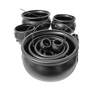 Witches Cauldron, Halloween Candy Bowl Set, Decorative Storage Bucket with Festive Design and Strong Handle, for Home Decorations, Party, Cabinet, Desktop, Tabletop, Treats, Boys, Girls, Kids