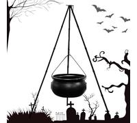 Witches Cauldron - Halloween Witch Cauldron Avec Trépied | Décoration De Bouilloire Noir Éclairé Avec Batterie -Spokey Halloween Prop Pour Affichage De Bonbon, Décorations De Fêtes, Thème Des
