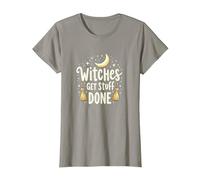 Witches Get Stuff Done Motivation Magique au Clair de Lune T-Shirt, Femme, Ardoise, XXL
