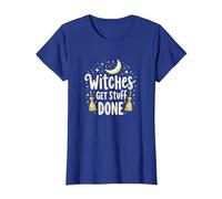 Witches Get Stuff Done Motivation Magique au Clair de Lune T-Shirt, Femme, Bleu Royal, XL