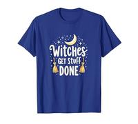 Witches Get Stuff Done Motivation Magique au Clair de Lune T-Shirt, Homme, Bleu Royal, 3XL