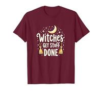 Witches Get Stuff Done Motivation Magique au Clair de Lune T-Shirt, Homme, Marron, XXL