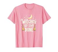 Witches Get Stuff Done Motivation Magique au Clair de Lune T-Shirt, Homme, Rose, S