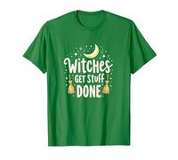 Witches Get Stuff Done Motivation Magique au Clair de Lune T-Shirt, Homme, Vert Kelly, XL