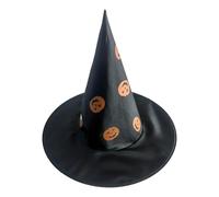 Witches Hat - Elphaba Hat | Accessoires pour sorcières femmes | Polyester Women Halloween pointu Black Witch Hatt Women's Costume Witches Hatt avec motif de citrouille pour Halloween Carnivaux