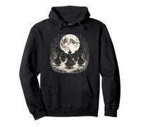 Witches Sabbath Moon Dance Gothic Vintage Forest Occulte Art Sweat à Capuche