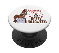 Witching You A Happy Halloween RIP Cimetiere Grave Yard Fun PopSockets PopGrip Adhésif