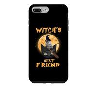 Witch's Best Friend Halloween Grey Tabby Cat Witch in Pocket Coque pour iPhone 7 Plus/8 Plus