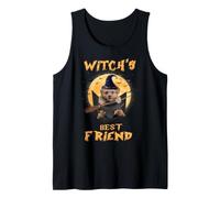 Witch's Best Friend Halloween Poodle Dog Witch in Pocket Débardeur