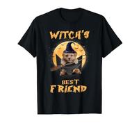 Witch's Best Friend Halloween Poodle Dog Witch in Pocket T-Shirt Graphique avec Valeur
