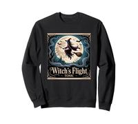 Witch's Flight Tonic Scène de Nuit Magique effrayante Sweatshirt
