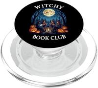 Witchy Book Club Reading Witches Halloween Moon PopSockets PopGrip pour MagSafe