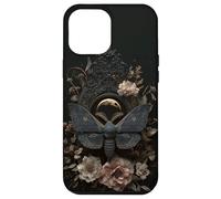 Witchy Celestial Gothic Moth Floral Esthétique Moon Case Coque pour iPhone 12 Pro Max