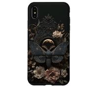 Witchy Celestial Gothic Moth Floral Esthétique Moon Case Coque pour iPhone XS Max