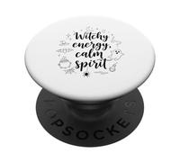 Witchy Energy Calm Spirit Mystique Halloween Amant PopSockets PopGrip Adhésif