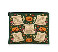 Witchy Folklore Autumn Citation Jack-o'-Lantern Trousse de maquillage