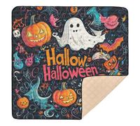 Witchy Halloween Happy Art Grand tapis antidérapant pour bébé pour intérieur et extérieur Lavable Tapis de jeu pour bébés, enfants, tout-petits, nourrissons, 127 x 127 cm