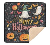 Witchy Halloween Happy Art Grand tapis de jeu antidérapant pour intérieur et extérieur Résistant à l'eau Tapis d'activités pour bébés, nourrissons et tout-petits, 127 x 127 cm