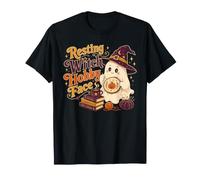 Witchy Halloween Repos Sorcière Hobby Face T-Shirt