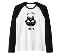Witchy Katty (Motif Chat Sorcier) Manche Raglan