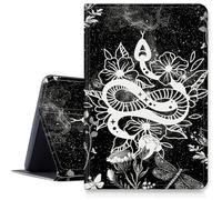 Witchy Snake Moon Étui pour Samsung Galaxy Tab A7 Lite 8,7" modèle 2021 (SM-T220/T225/T227), étui en cuir PU avec angles de vue multiples support pliable pour Galaxy Tab A7 2020