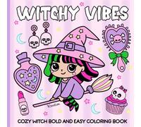 Witchy Vibes: Cozy Witch Bold and Easy Coloring Book for Adults, Teens, and Kids with Simple and Spooky Designs.