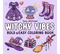 Witchy Vibes: Cute Magical Coloring Book for Kids and Teens: Fun Witchcraft Outfits, Crystals, and Halloween Magic