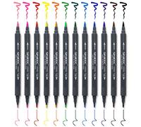 WITERY 12 Couleurs Marqueur Permanents Métallique Dessin Marqueurs à Feutre Double Pointe Stylos Peinture Anime Pour DIY Graffiti Céramique Pierres Galets Roche Porcelaine Métal