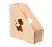 WITERY Barre De Fichiers En Bois Mignion Et Kawaii Boîte Rangement Bureau Paniers et Porte-revues 1PCS Frame Stockage Des Documents color1