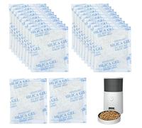 WITETY Gel de silice déshydratant : 20 sacs de déshydratant pour nourriture pour animaux de compagnie, 25 grammes de déshydratant de remplacement pour distributeur de nourriture pour chat et chien