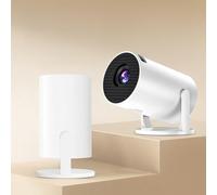 WITFAMILY HY300 PRO Mini Vidéoprojecteur 4K 1080P Support avec Android 11, WiFi 6, Bluetooth 5.0, Supporte Airplay & Miracast, Projecteur Portable Maison et Extérieur Projecteur avec Trape Automatique