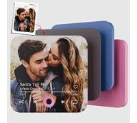 Witfox Aimant Frigo Musical Photo Personnalisé - Spotify Aimant Musique Rétro - Cadeau Magnet Frigo Personnalisable pour Couple, Femme, Homme, Maman - Idée Cadeau Anniversaire & Saint Valentin