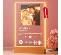 witfox Cadeau Plaque Spotify Personnalisé pour Couple Amie - Cadre Photo Spotify personnalisé Cadeaux Lampe pour Les Anniversaires et la Saint Valentin Noël pour Copine Copain