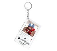witfox Porte clé Photo Personnalisé - Cadre Photo Personnalisée avec Nom Photo, Cadeau pour Copain Copine Original, Cadeaux pour Anniversaire, Noël et Saint-Valentin-5 * 8CM
