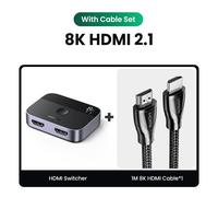 With 1pc HDMI-Cable UGREEN commutateur de répartiteur HDMI 2.1 2 en 1, 8K 60Hz 4K 120Hz, pour TV Xiaomi Xbox SeriesX ps5, moniteur de câble HDMI 2.1 ""Nipseyteko