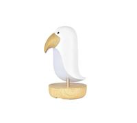 (With Bluetooth,White)Birds Bluetooth-Speaker Ambient Light Stepless Dimming LED Breathing Lights USB Rechargeable Touch Table Lamp