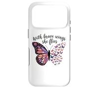 with Brave Wings She Flies Butterfly Sign with Brave Wings Coque pour iPhone 17 Pro