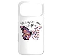 with Brave Wings She Flies Butterfly Sign with Brave Wings Coque pour iPhone 17 Pro Max