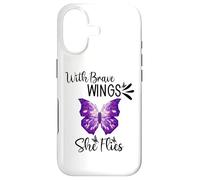 with Brave Wings She Flies Sign She Flies with Her Own Wings Coque pour iPhone 17
