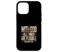 with God All Things are Possible Matthew 19:26 Faith Meme Coque pour iPhone 12 Mini