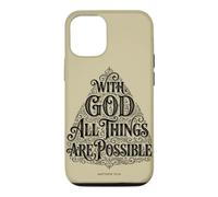 with God All Things are Possible | Matthieu 19:26 Bible Faith Coque pour iPhone 12/12 Pro