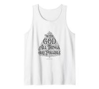 with God All Things are Possible | Matthieu 19:26 Bible Faith Débardeur