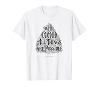 with God All Things are Possible | Matthieu 19:26 Bible Faith T-Shirt