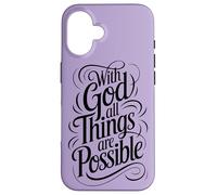 with God All Things are Possible | Matthieu 19:26 Coque pour iPhone 16