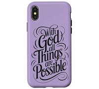 with God All Things are Possible | Matthieu 19:26 Coque pour iPhone X/XS